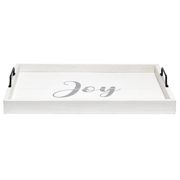 Elegant Garden Design Elegant Designs 15.50 x 12 in. Joy Decorative Wood Serving Tray with Handles EL15417